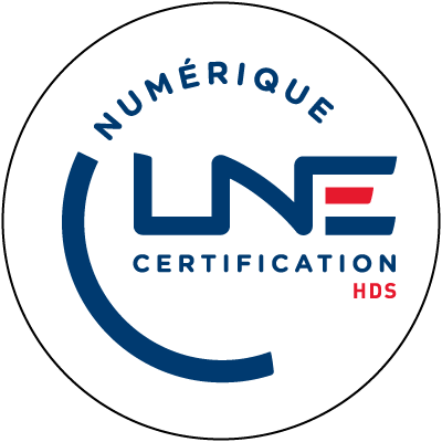 Logo certification LNE - Hébergeur de Données de Santé